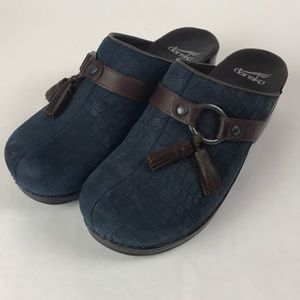 Dansko Clogs Nursing Shoes Blue/Brown Size 11